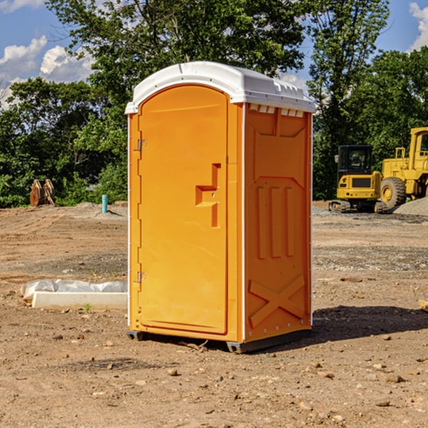 how often are the porta potties cleaned and serviced during a rental period in Little Switzerland